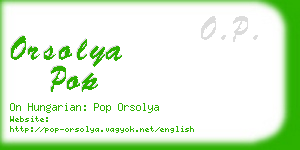 orsolya pop business card